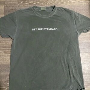 Comfort Colors Green Short Sleeve Tee with Set The Standard Print CBUM